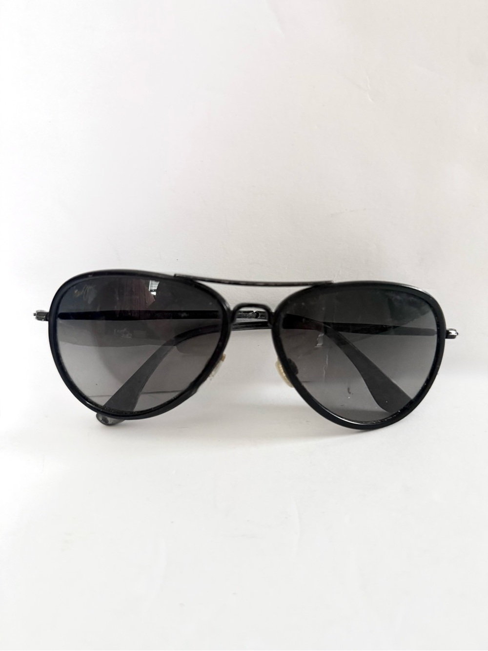 Maui Jim Honomano Black Aviator Metal Full Rim Sunglasses Frames 57mm MJ-260-02D